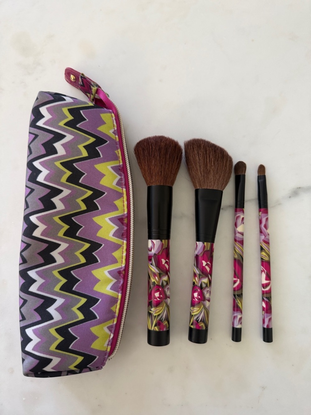 Missoni for Target Purple Makeup Brush Set with Pouch